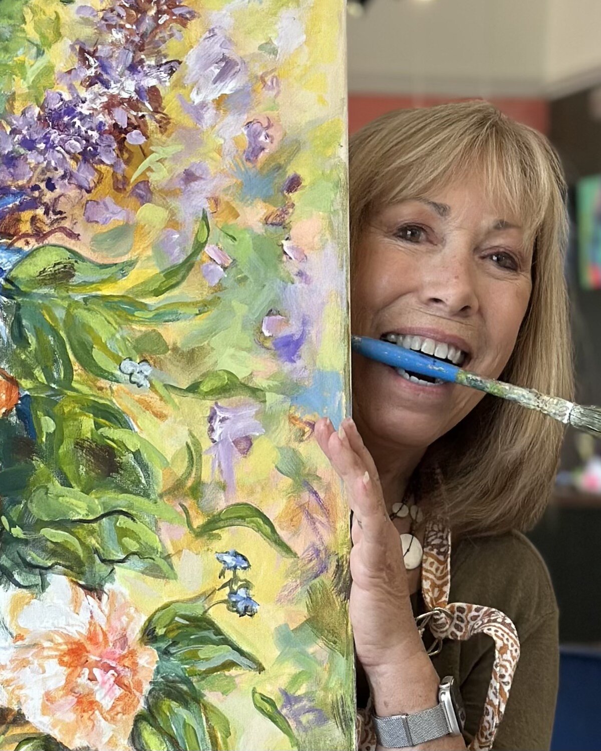 Heather Lavender at her easel